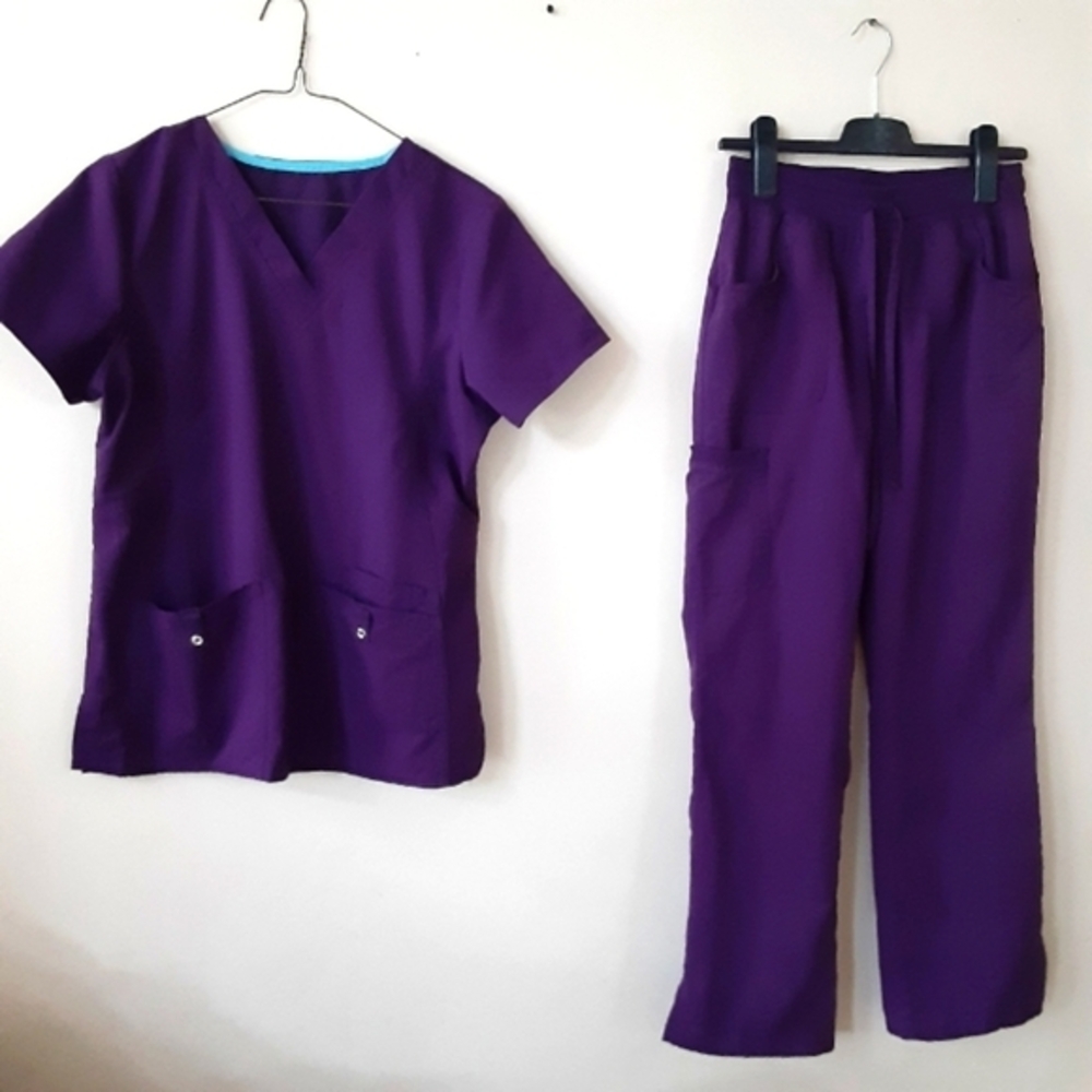 Scrubletics Healthcare scrubs,top &  pants,dark purple‎,S
